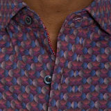 Robert Graham Barrone Button Up L/S Dress Shirt - Purple - 4 - Tops - Button Up Dress Shirt