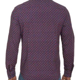 Robert Graham Barrone Button Up L/S Dress Shirt - Purple - 3 - Tops - Button Up Dress Shirt