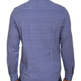 Robert Graham Bernardi Button Up L/S Dress Shirt - Blue - 3 - Tops - Button Up Dress Shirt