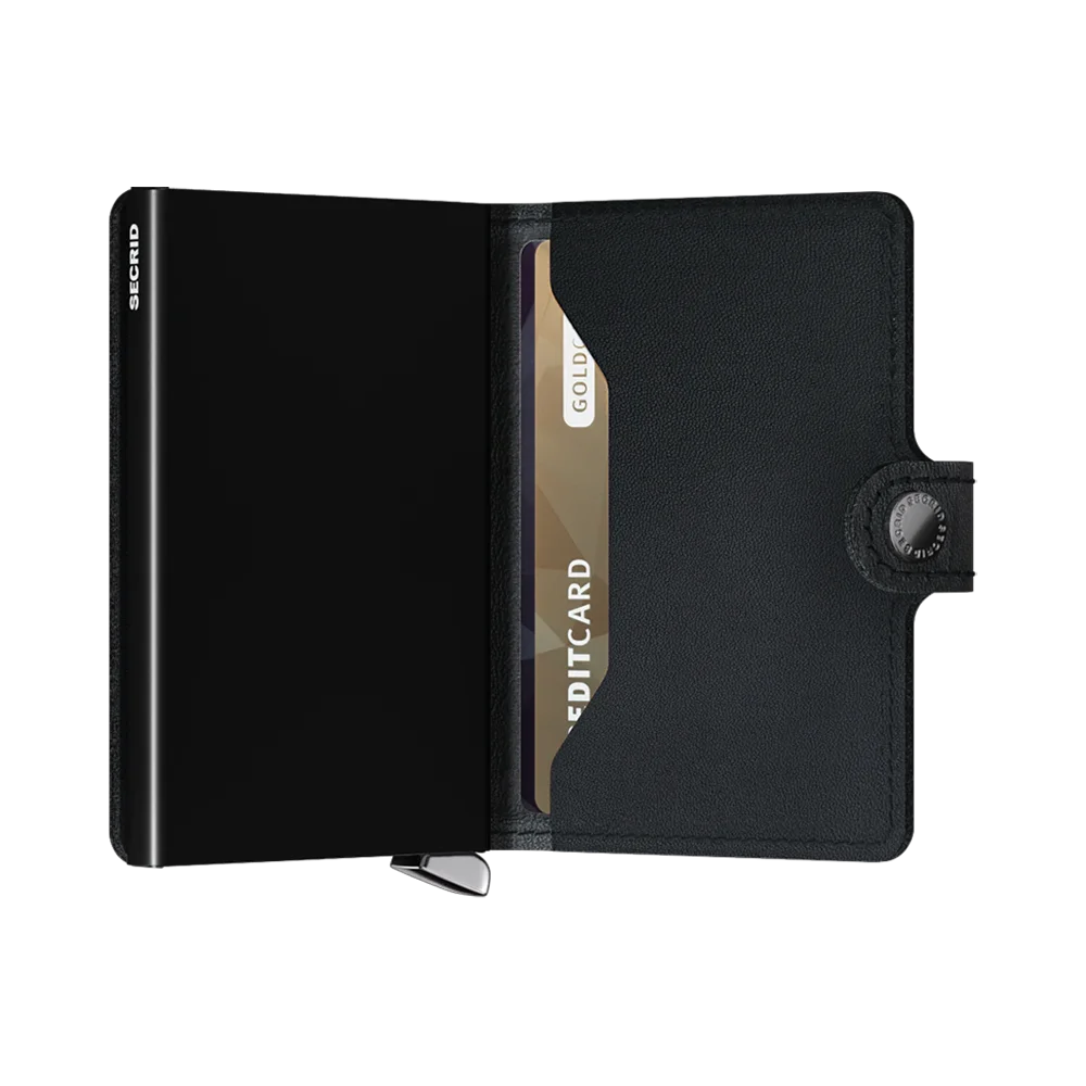 'Secrid Miniwallet - Premium Emboss Lines' in 'Black' colour