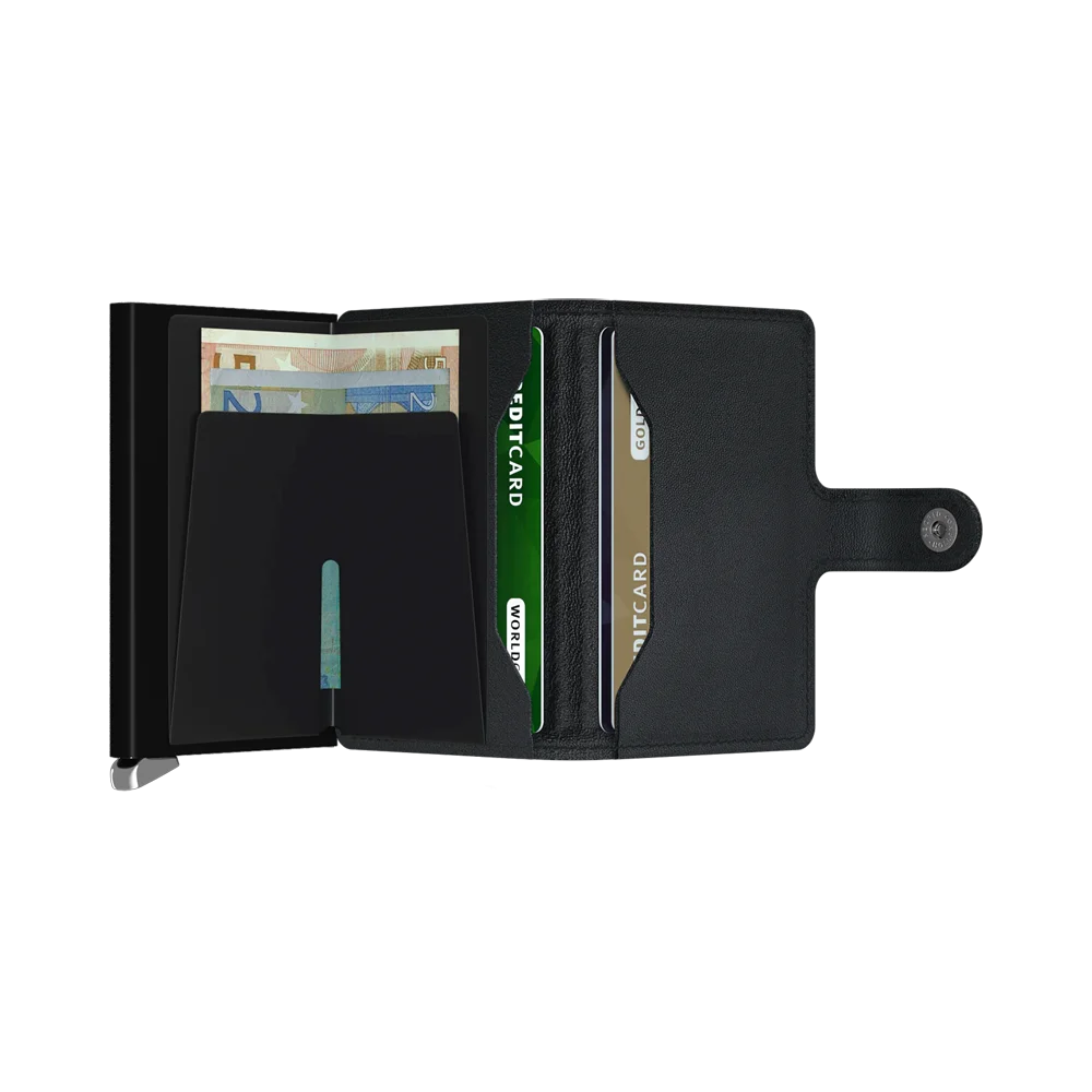 'Secrid Miniwallet - Premium Emboss Lines' in 'Black' colour