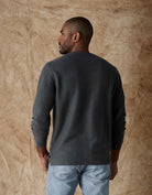 Normal Brand Tony Loop Terry Crew - Shadow - 2 - Tops - Long sleeve shirt