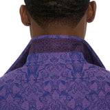 Robert Graham Highland 3 Button Up L/S Dress Shirt - Purple - 3 - Tops - Button Up Dress Shirt