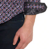 Robert Graham Yeni Button Up L/S Dress Shirt - Purpleprint - 2 - Tops - Button Up Dress Shirt