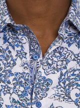 Robert Graham Divan Button Up L/S Dress Shirt - Blue/Grey - 4 - Tops - Button Up Dress Shirt