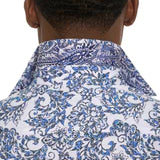 Robert Graham Divan Button Up L/S Dress Shirt - Blue/Grey - 3 - Tops - Button Up Dress Shirt