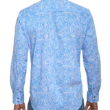 Robert Graham Stelvio Button Up L/S Dress Shirt - Lt. Blue - 3 - Tops - Button Up Dress Shirt