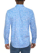 Robert Graham Stelvio Button Up L/S Dress Shirt - Lt. Blue - 3 - Tops - Button Up Dress Shirt