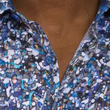 Robert Graham Fondo Button Up L/S Dress Shirt - Blue - 5 - Tops - Button Up Dress Shirt