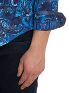 Robert Graham Tangier Button Up L/S Dress Shirt - Blue - 2 - Tops - Button Up Dress Shirt