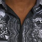Robert Graham Rabat Button Up L/S Dress Shirt - Black - 4 - Tops - Button Up Dress Shirt