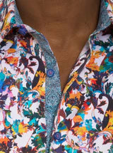 Robert Graham Como Button Up L/S Dress Shirt - Multi - 5 - Tops - Button Up Dress Shirt