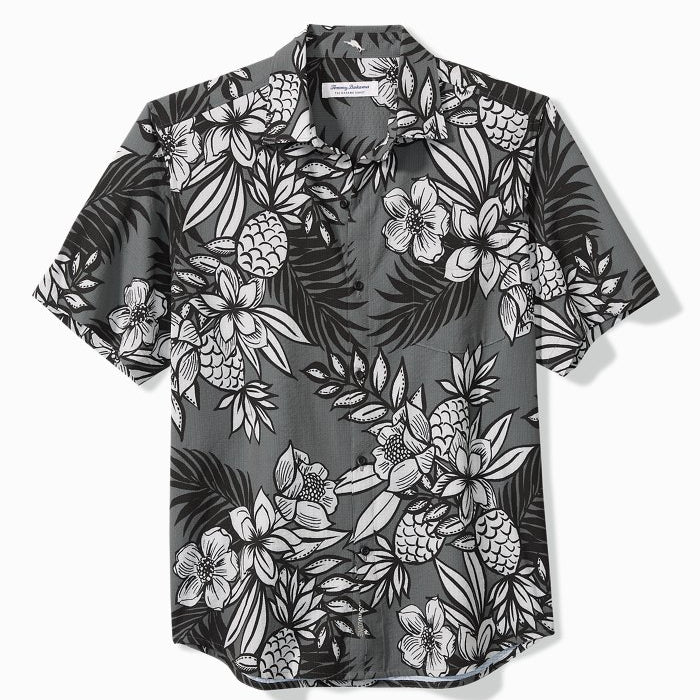 Tommy Bahama Bahama Coast Pina Breeze Camp Shirt - Dark Forest - 1 - Tops - Shirts (Short Sleeve)