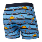 'SAXX Ultra Super Soft Boxer Brief - Lazy River' in 'Blue' colour