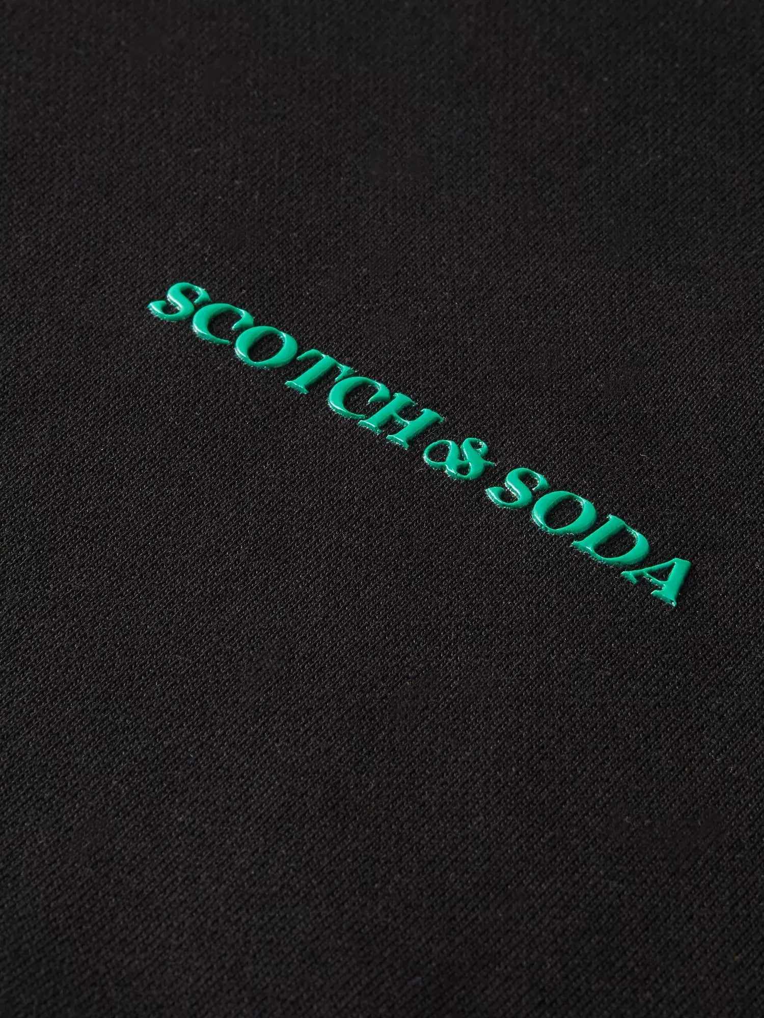 'Scotch & Soda Unisex Organic Cotton Pullover Hoodie' in 'Black' colour