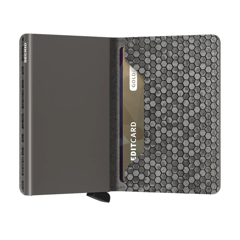 'Secrid Slimwallet - Hexagon' in 'Grey' colour