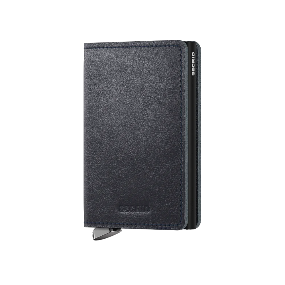 'Secrid Slimwallet - Premium Basco' in 'Navy' colour
