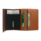 'Secrid Slimwallet - Premium Emboss Lines' in 'Cognac' colour