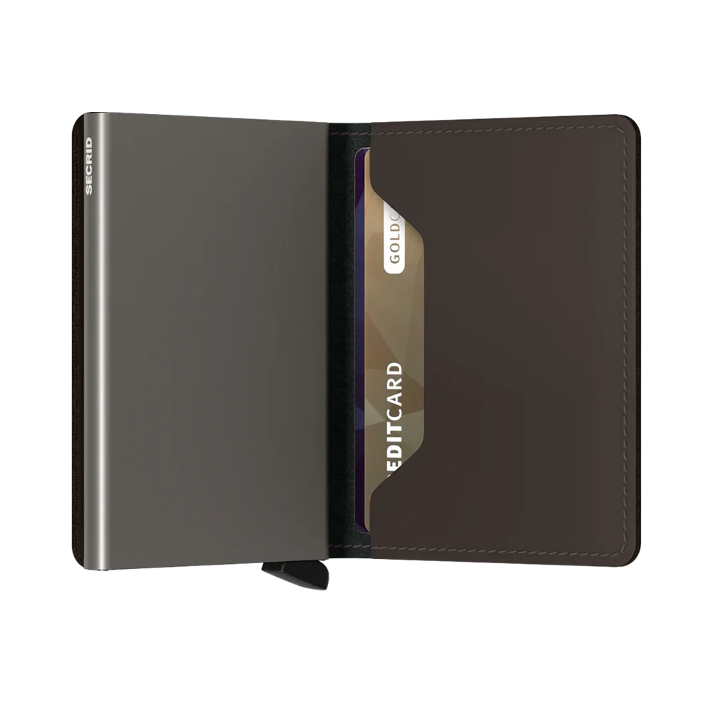 'Secrid Slimwallet - Matte' in 'Truffle' colour
