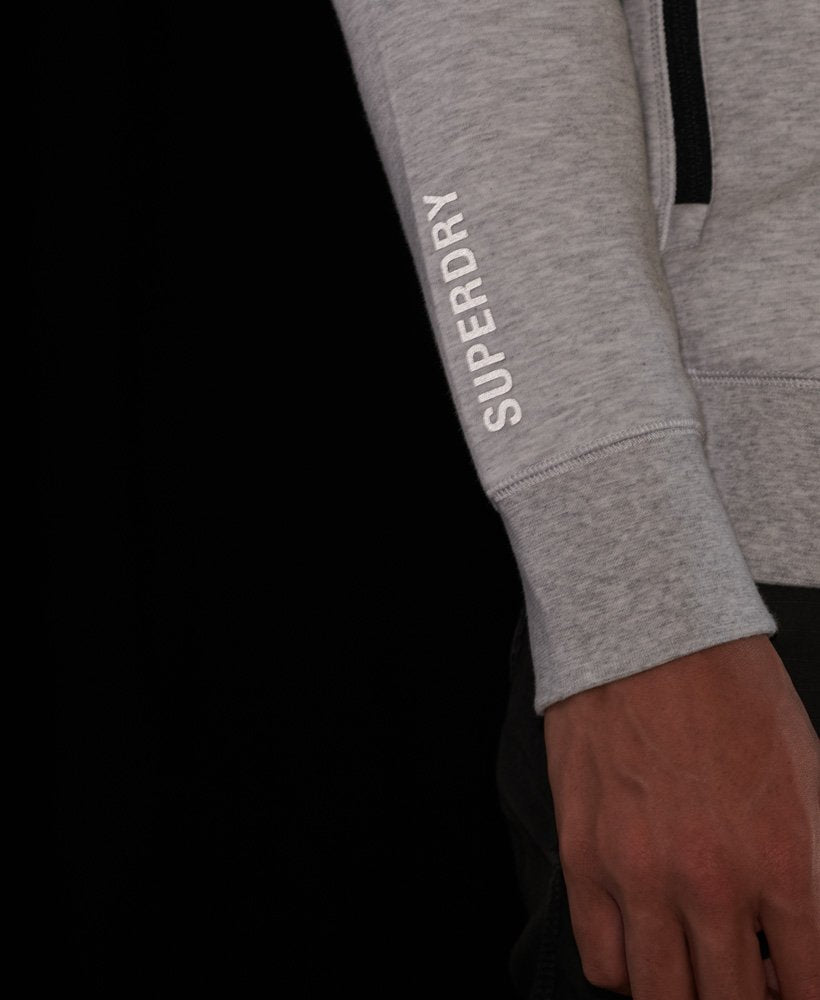 'Superdry Code Tech Track Top' in 'Cadet Grey Marl' colour