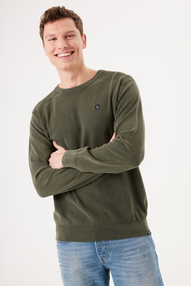 'Garcia I31242 Green Logo Jumper' in 'Green' colour