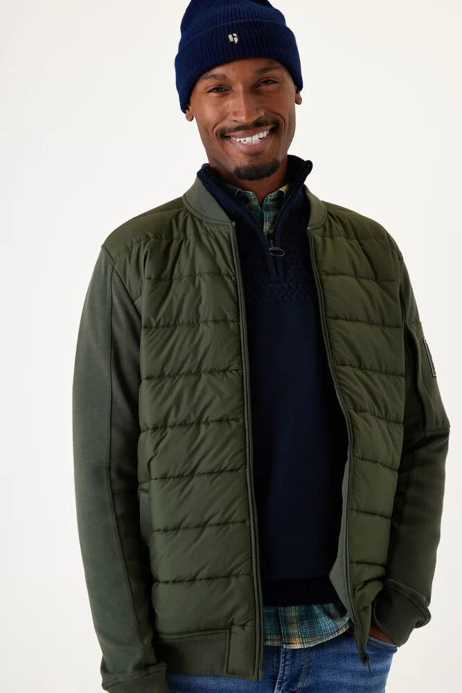 'Garcia I31267 Green Bomber Vest' in 'Green' colour