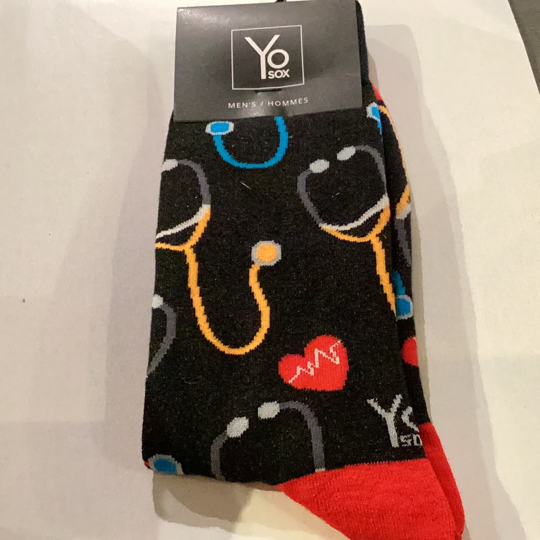 Yo Sox Doctor Crew Socks - Multi - 1 - Socks - Crew Socks