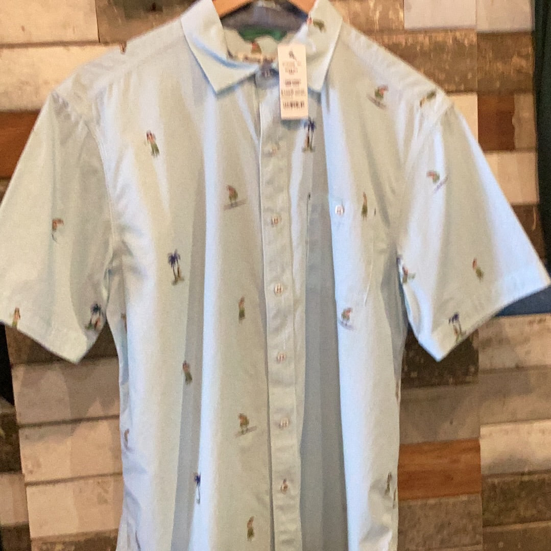 Tommy Bahama Hula All Day Shirt - Turquoi - 1 - Tops - Shirts (Short Sleeve)