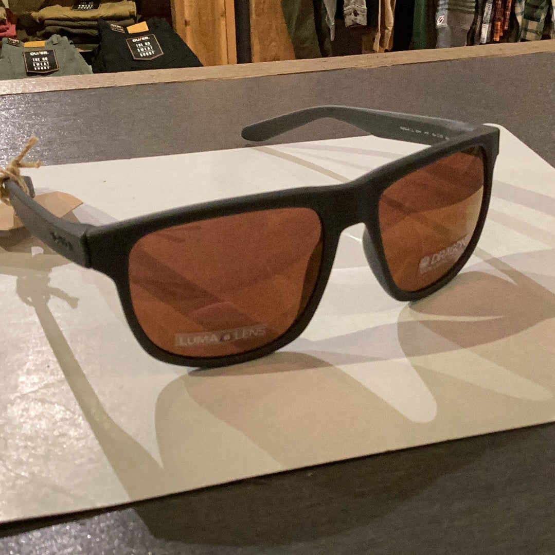 Dragon Sesh Luma Lens Sunglasses - Matte Grey/Ll Copper Rose Ion - 1 - Accessories - Sunglasses