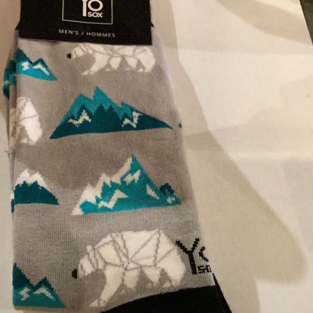 Yo Sox Polar Mountain Crew Socks - Multi - 1 - Socks - Crew Socks