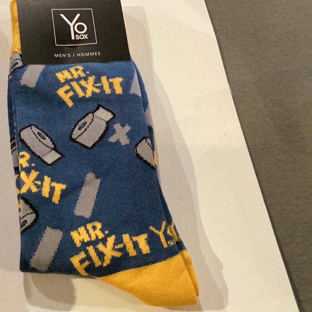 Yo Sox Mr Fix It Crew Socks Multi
