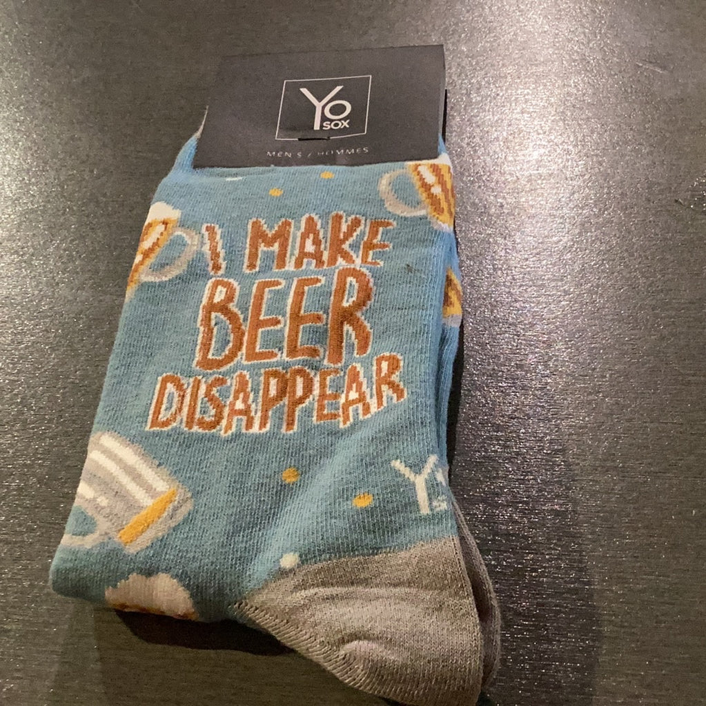 Yo Sox Beer Disappear Crew Socks Multi