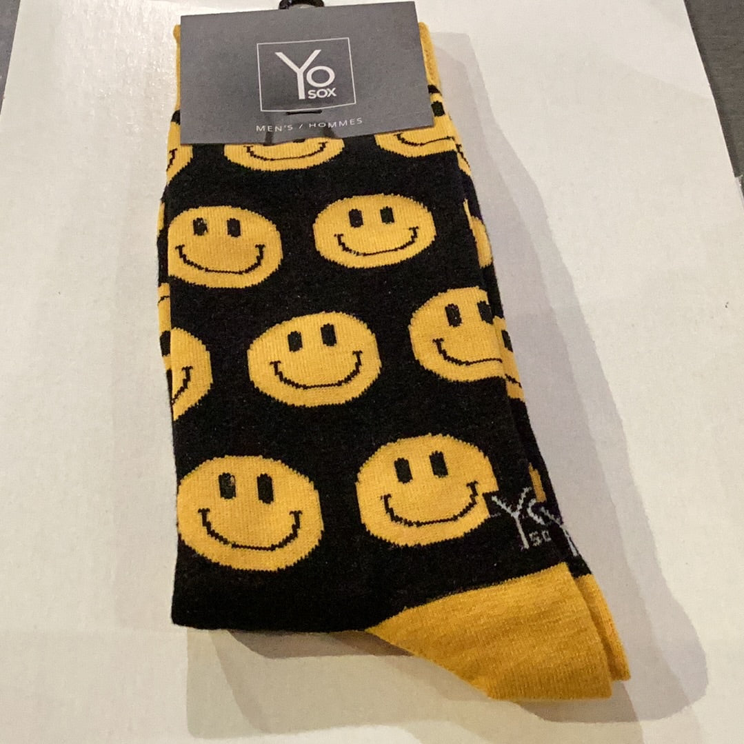 Yo Sox Smiley Face Crew Socks Multi