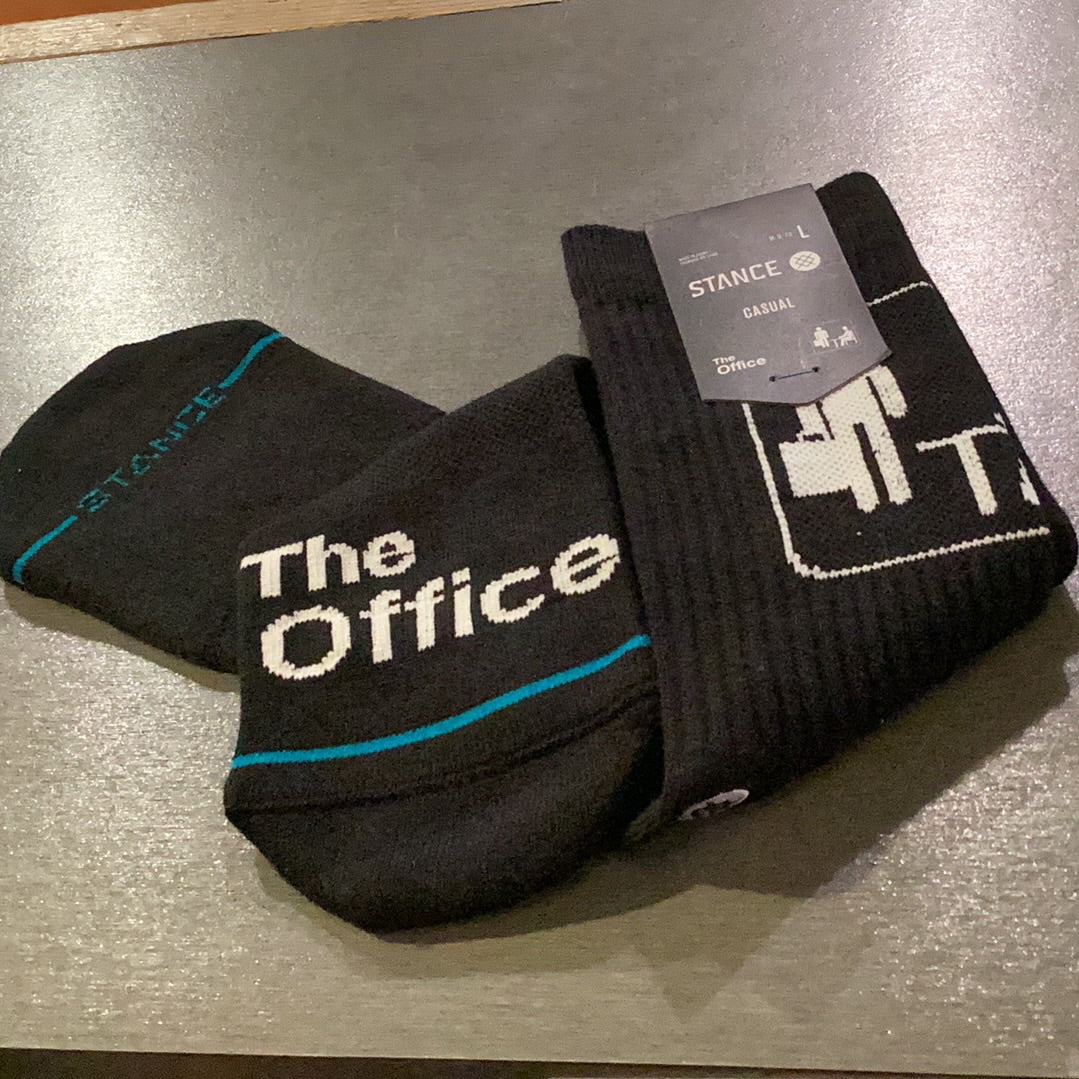 Stance The Office Intro Crew Socks - Black - 1 - Socks - Crew Socks