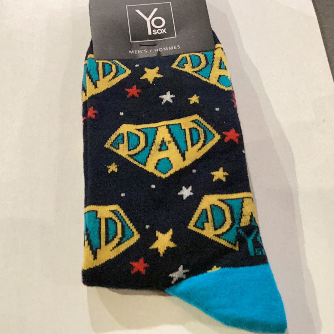 Yo Sox Cool Dad Crew Socks Multi