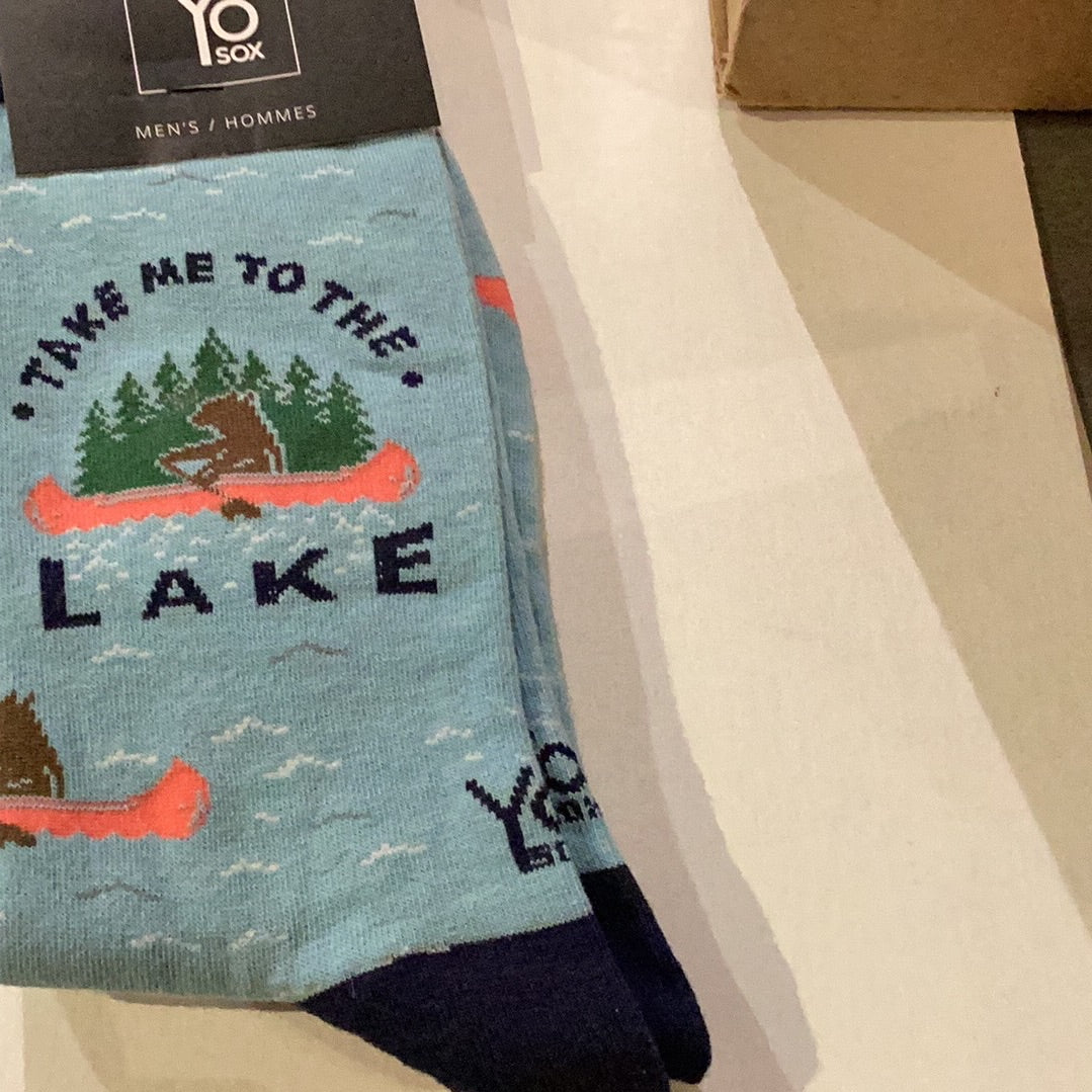 Yo Sox Take Me The Lake Crew Socks Multi