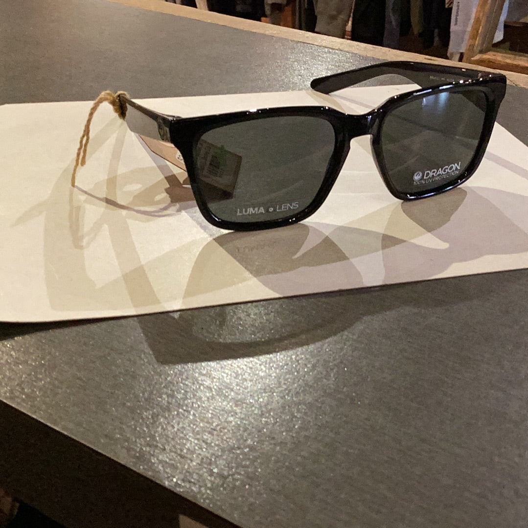 Dragon Baile Luma Lens Sunglasses - Jet Black/Ll Smoke - 1 - Accessories - Sunglasses
