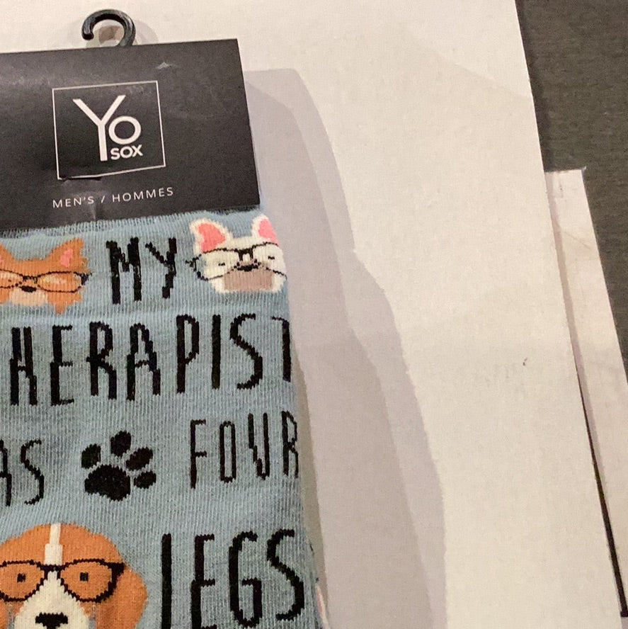 Yo Sox Dog Therapy Crew Socks Multi