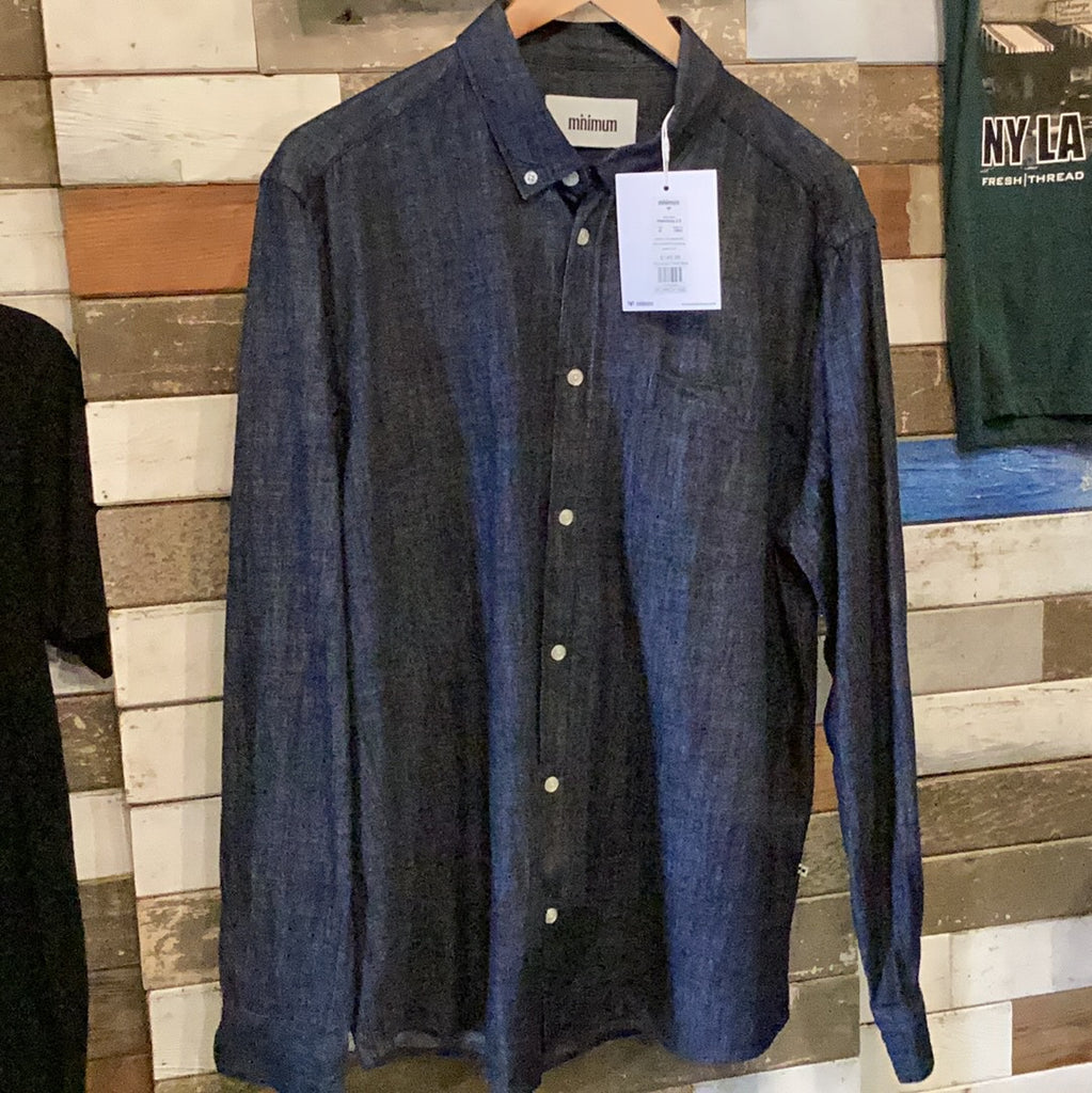 Minimum Chambray 2.0 9110 L/S Shirt Dark Blue