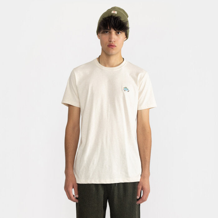 RVLT 1328 Regular T-Shirt - Off White Melange - 1 - Tops - T-Shirts