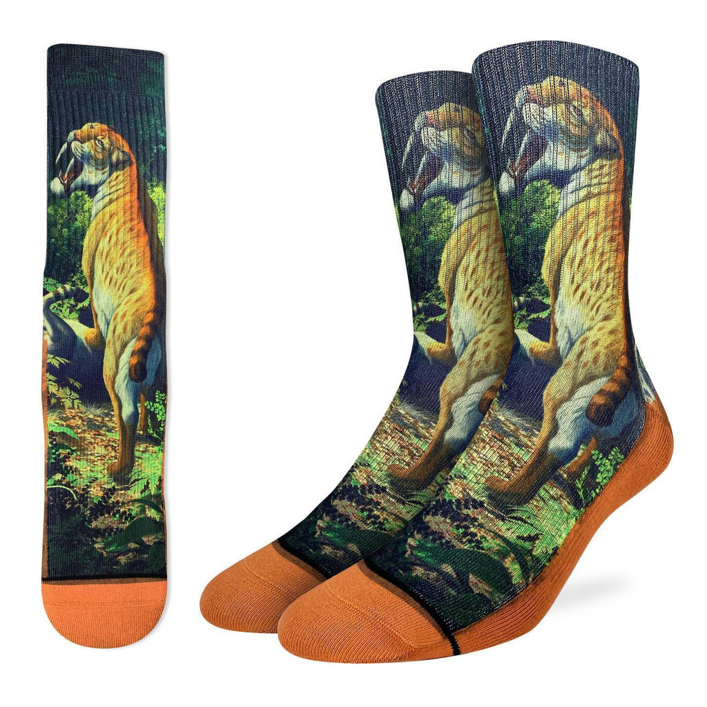 Good Luck Sock Saber-Toothed Cat Socks Multi