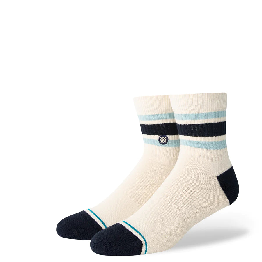 Stance Boyd Quarter Socks - Vintage White - 1 - Socks - Crew Socks