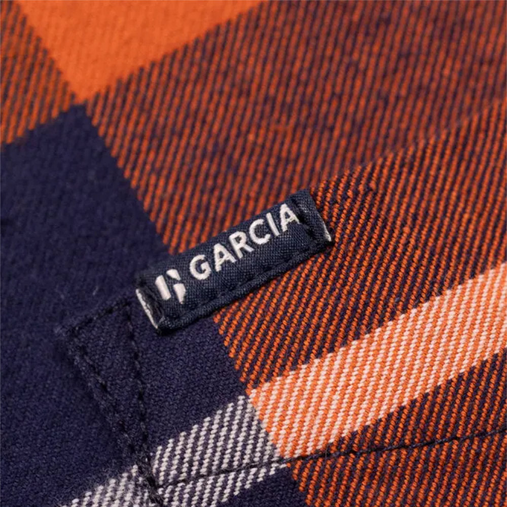 Garcia 100% Cotton Checked Shirt - Orange - 4 - Tops - Shirts (Long Sleeve)