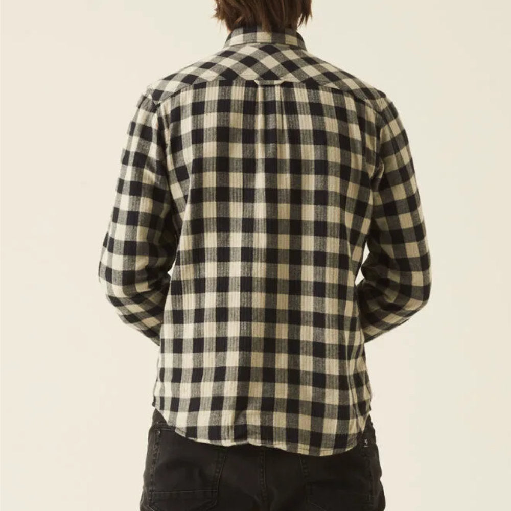 Garcia 100% Cotton Checkered L/S Shirt Dark Grey