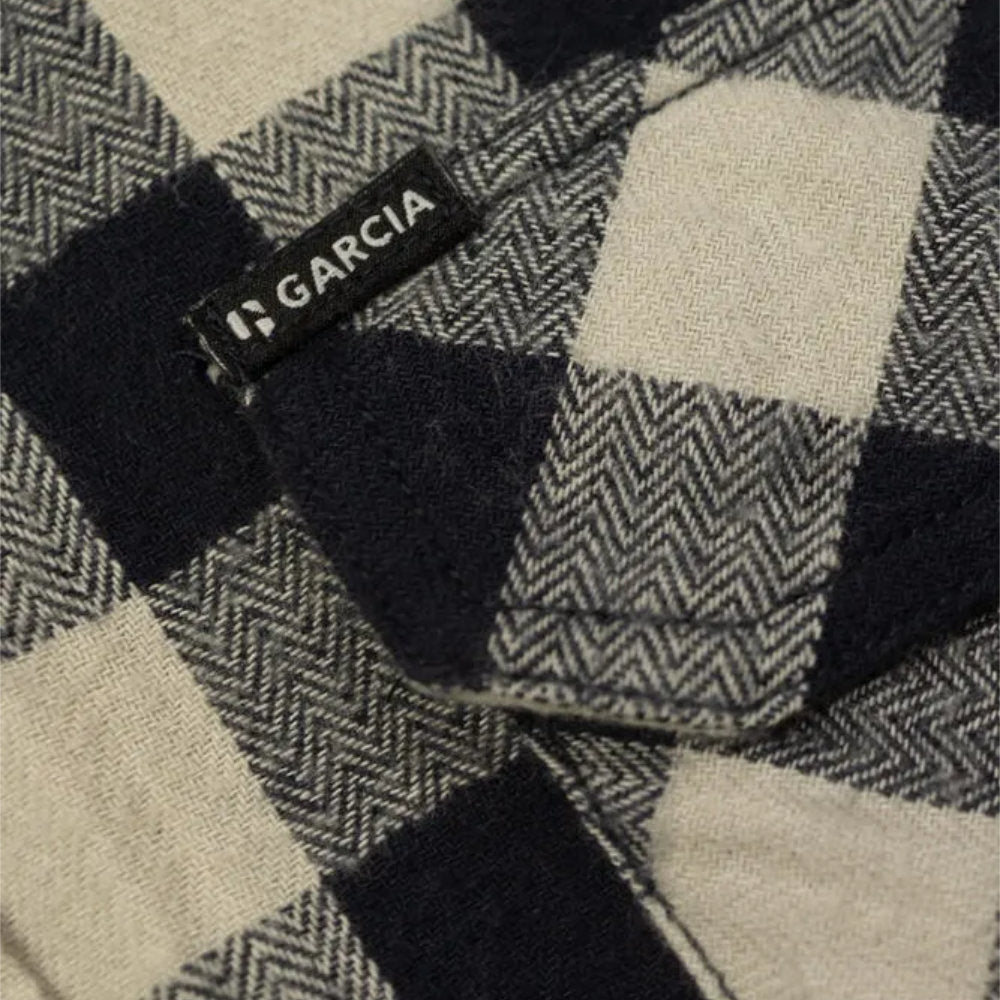 Garcia 100% Cotton Checkered L/S Shirt Dark Grey