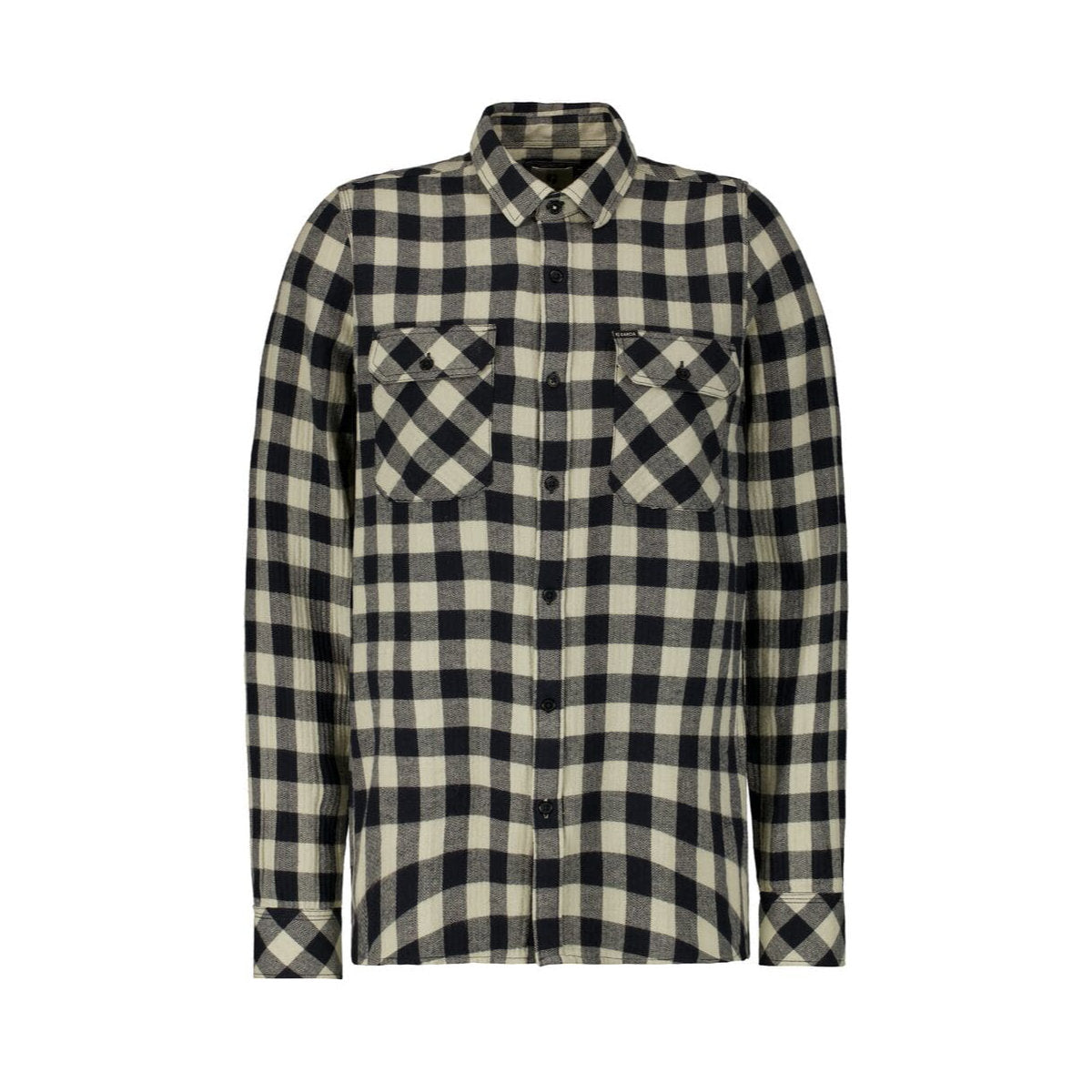Garcia 100% Cotton Checkered L/S Shirt Dark Grey