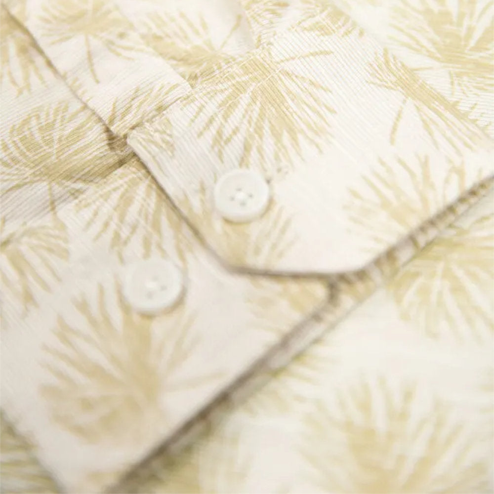 Garcia T21081 Beige Print Cotton Shirt White