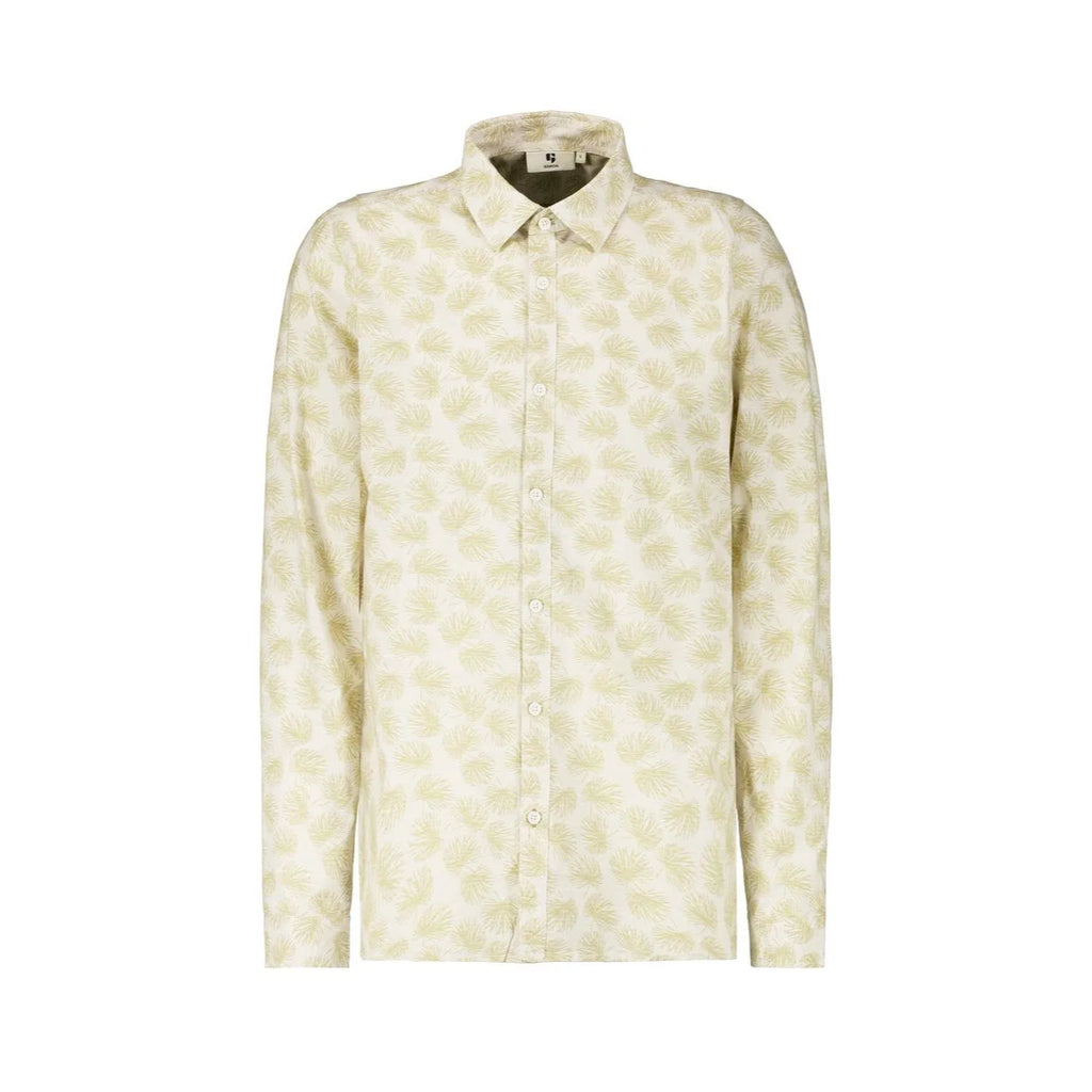 Garcia T21081 Beige Print Cotton Shirt White
