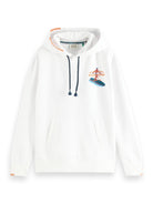 Scotch & Soda Front & Back Artwork Hoodie - White - 1 - Tops - Pullover Hoodies