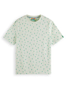 Scotch & Soda Mini Palm Print T-Shirt - Mint - 1 - Tops - T-Shirts